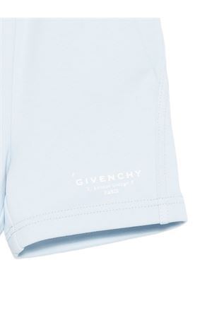 bermuda in cotone azzurro GIVENCHY KIDS | H3119777L
